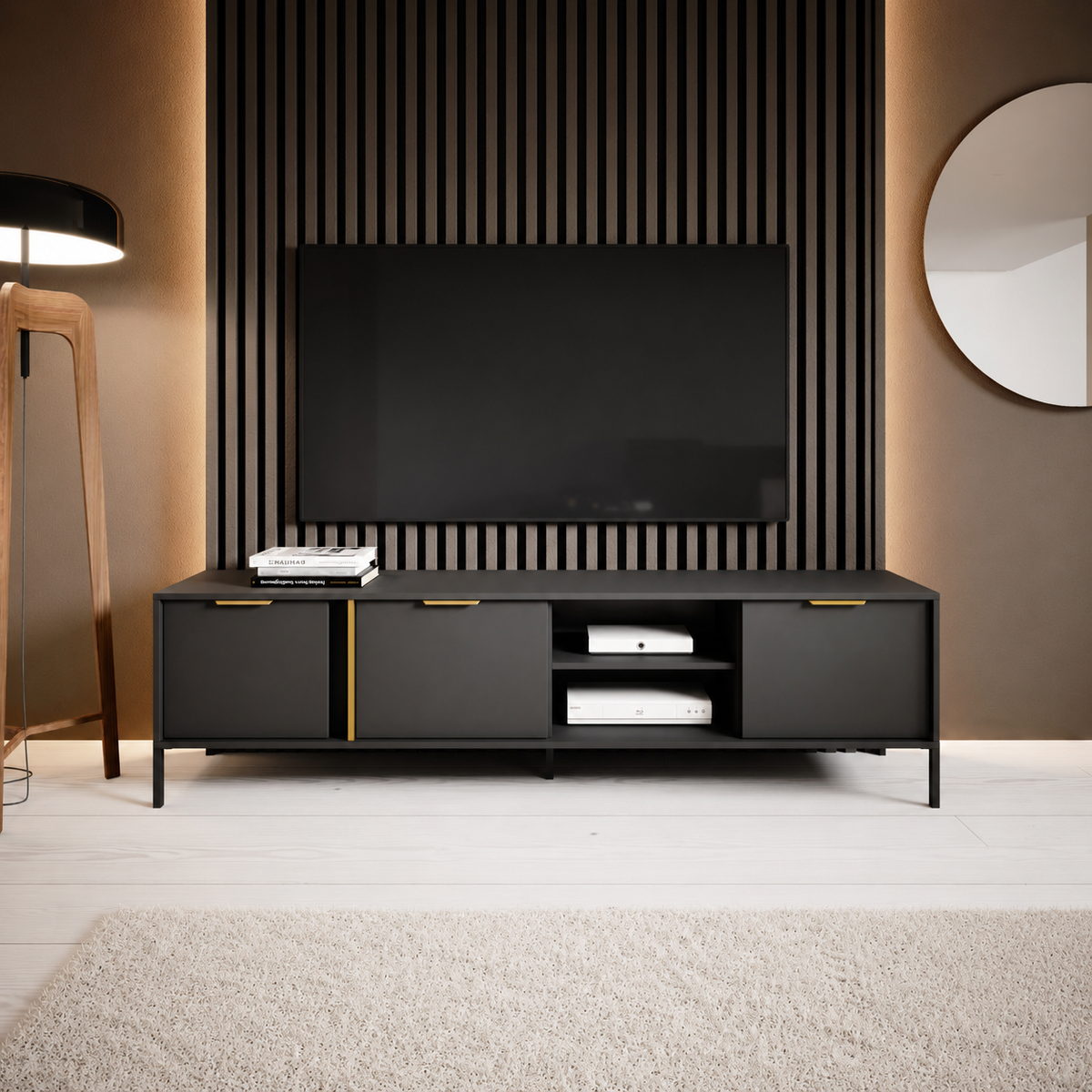TV stolek LERO 203 cm antracit