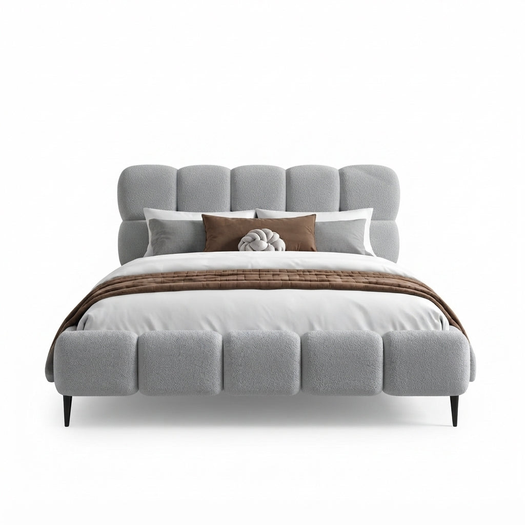 Čalouněná postel OLIO II s úložným prostorem a kovovým roštem