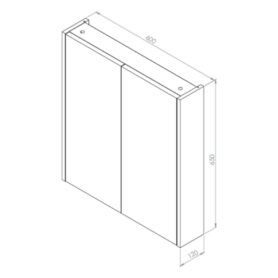 Zrcadlová koupelnová skříňka 60 cm ořech