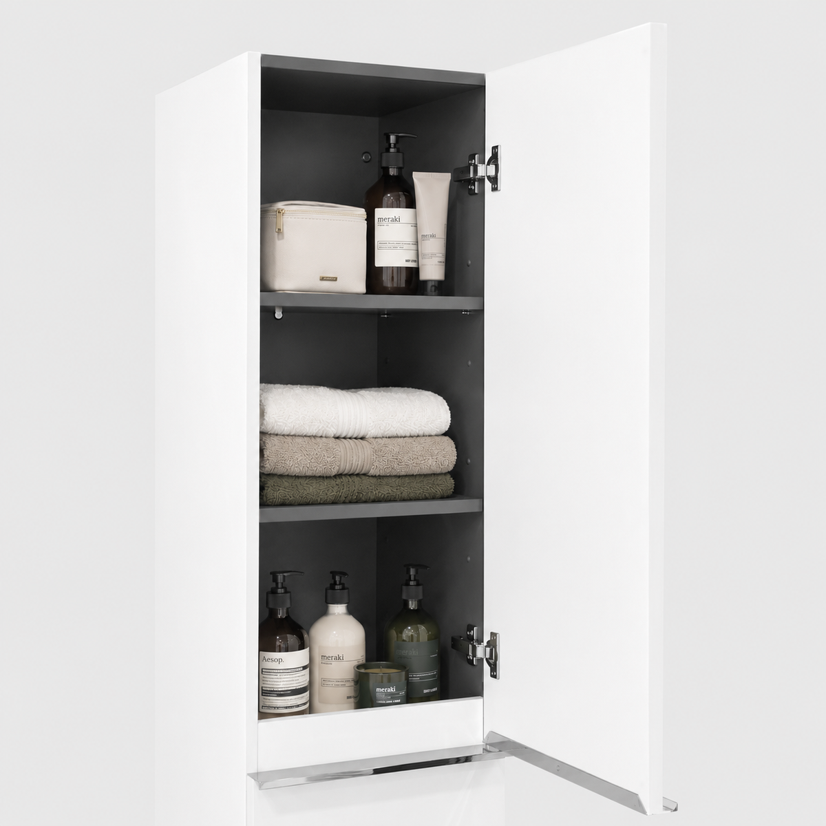 Vysoká koupelnová skříňka MONO