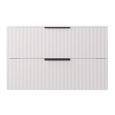 Drážkovaná koupelnová skříňka s umyvadlem TIBU 2 zásuvky