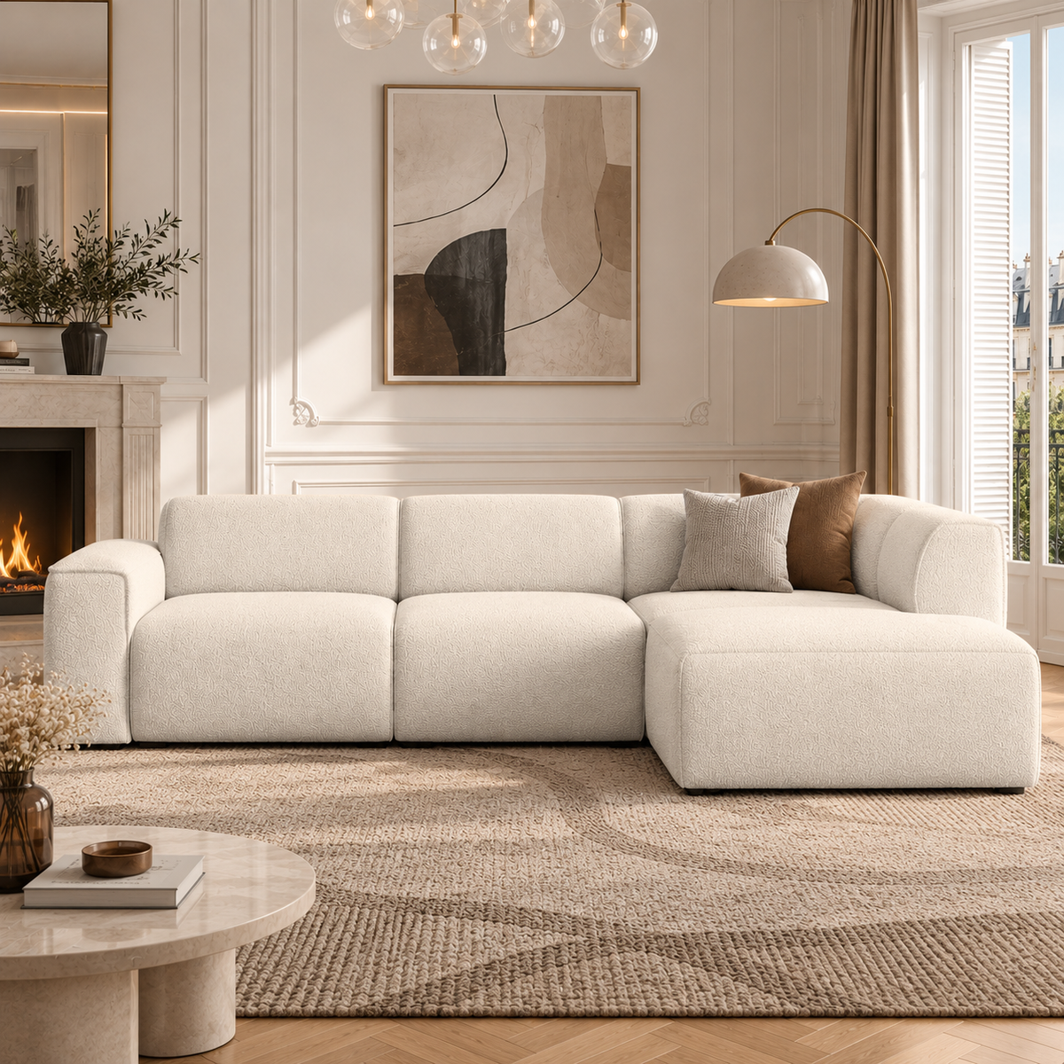 Čalouněná rohová sedačka CREDO L volně stojící