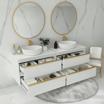 Koupelnová skříňka ONE 120 cm s deskou 4 zásuvky