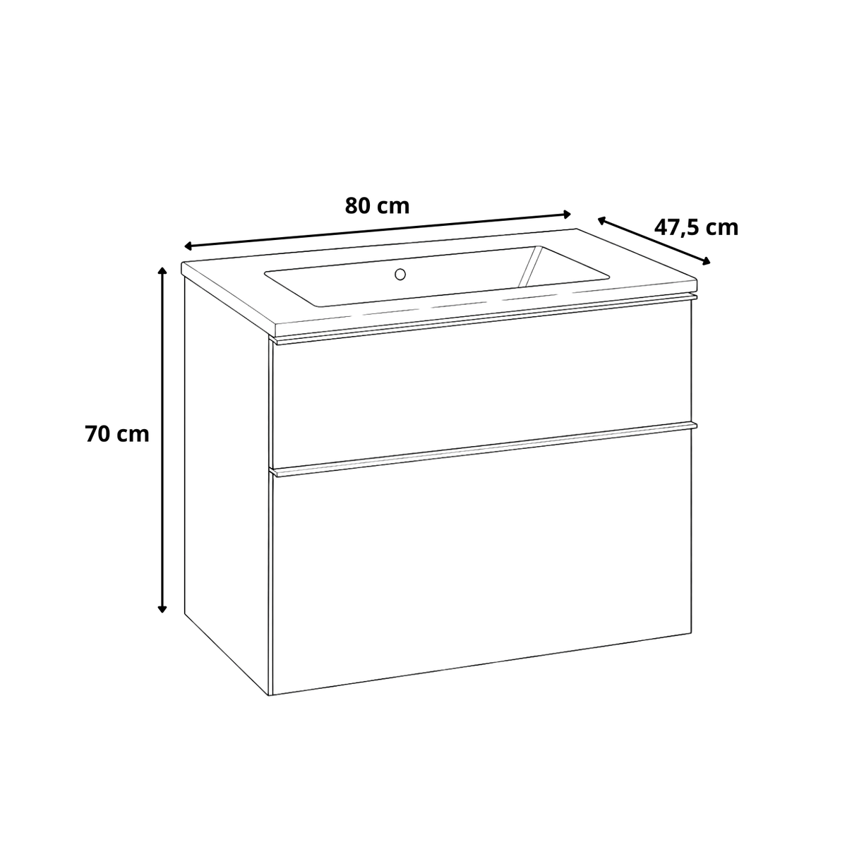Koupelnová skříňka MONO 60/80/100 cm